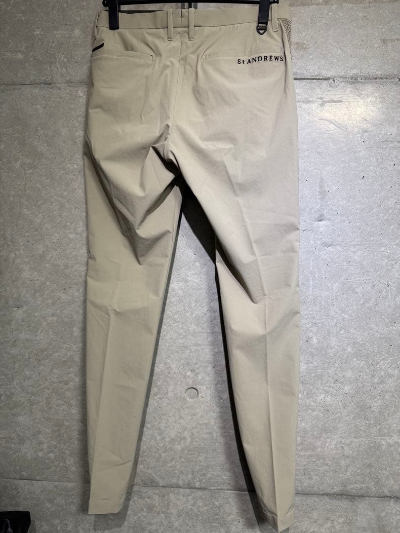 St. ANDREWS メンズベージュ スリムフィットパンツ