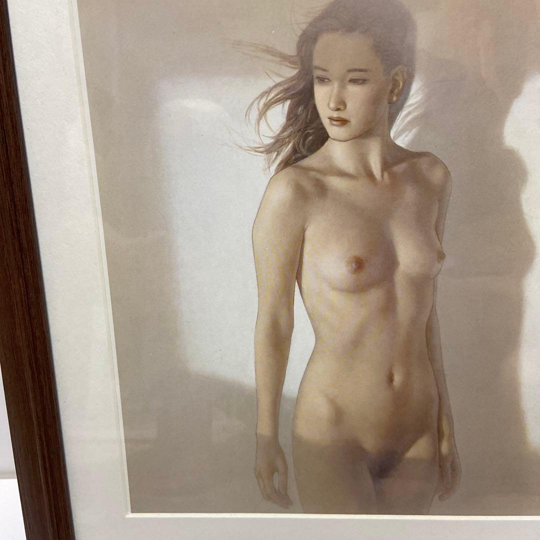 高塚省吾 「裸婦(光と風と)」 木製額入り複製画