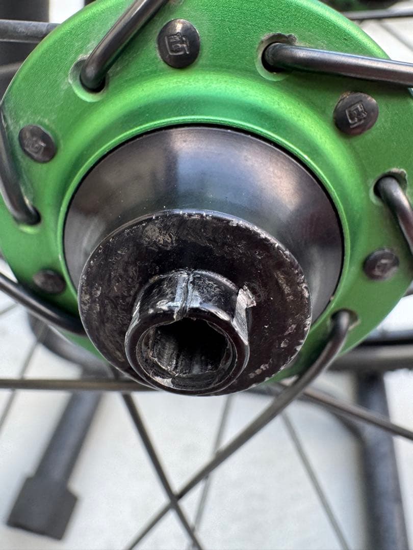 シクロクロス　CHRIS KING グリーンハブ　前後　フロントがジャンク品