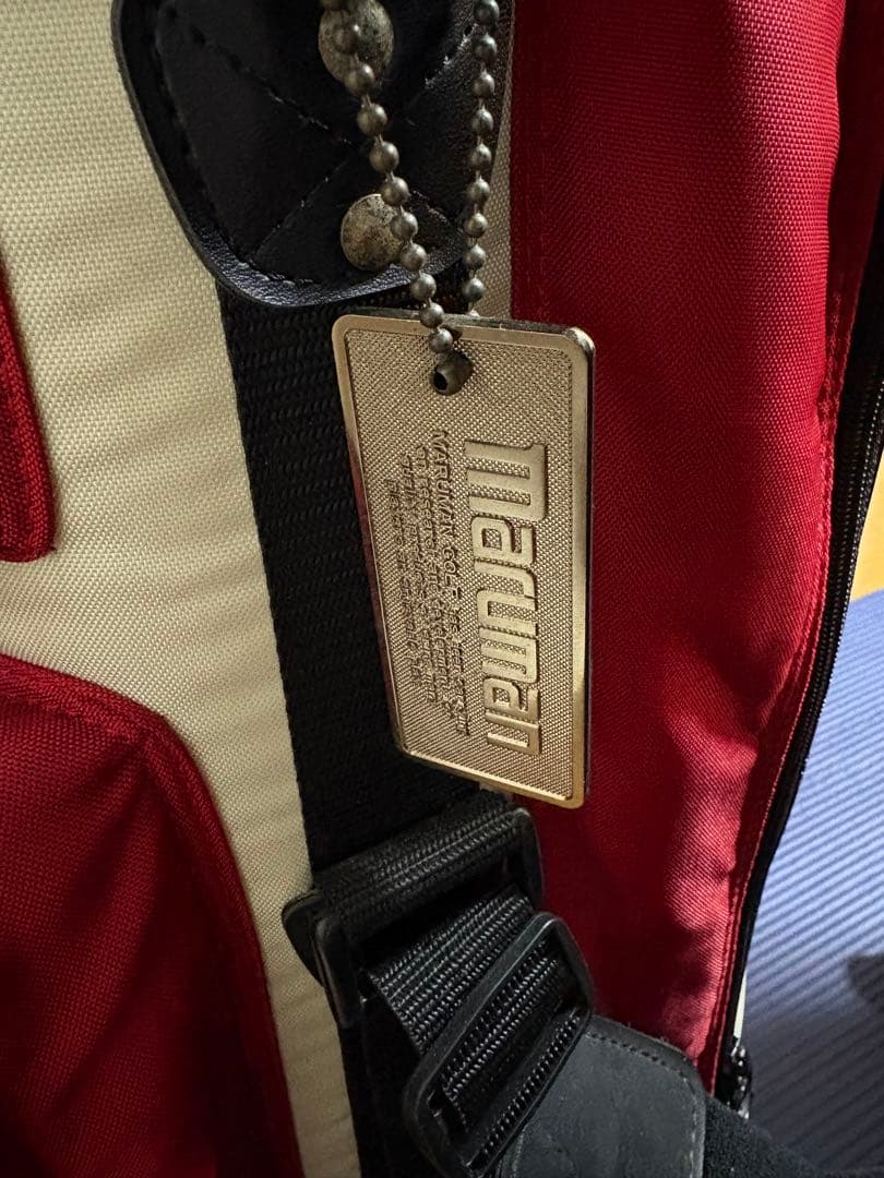 maruman ゴルフバッグ 赤/クリーム　　年代物　レトロなデザイン