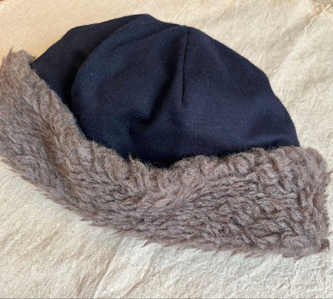 【新品】mature ha. マチュアーハ ボアキャップ ネイビー 帽子ハット