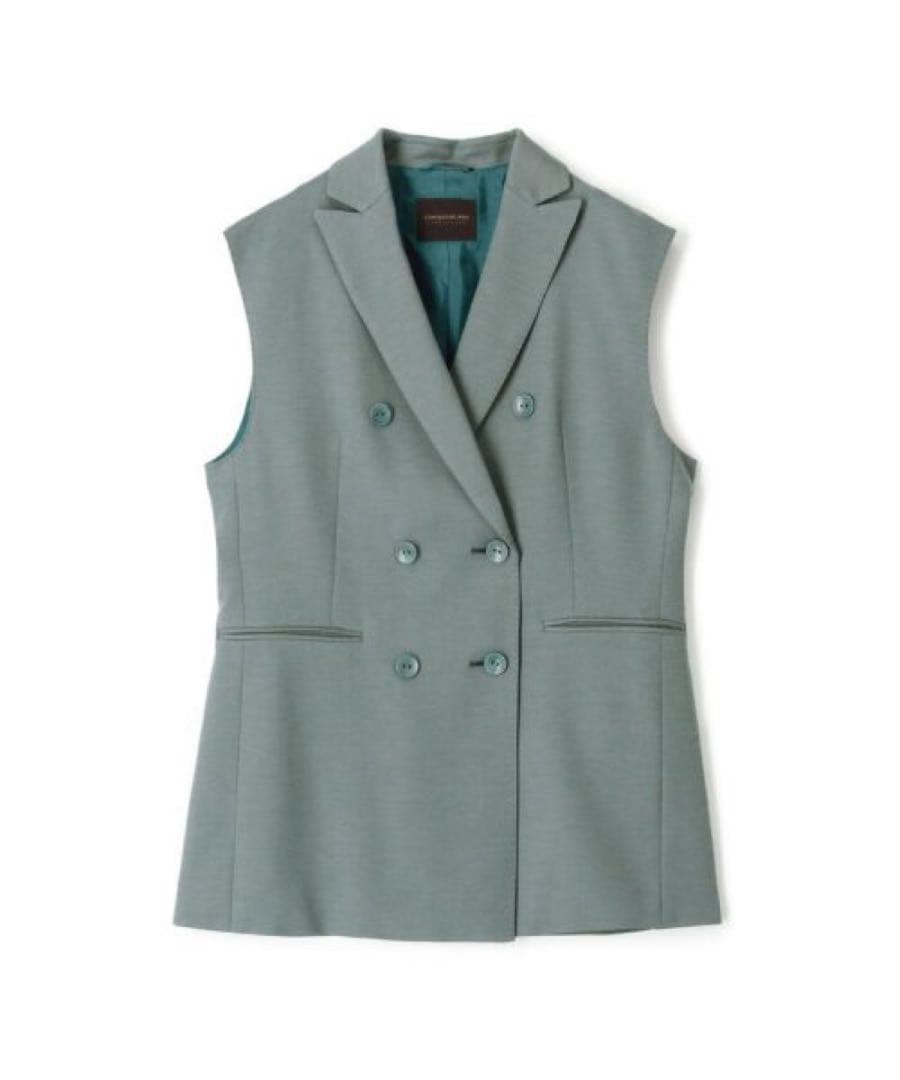 お値下げ〈美品〉TOMORROWLAND ストレッチダブルブレストジレ