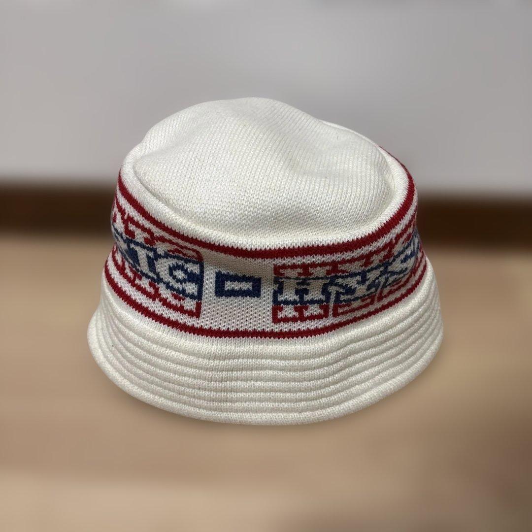 HYSTERIC GLAMOUR STRIPE LOGO ニットバケットハット