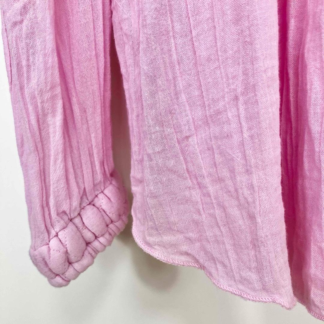 25SS Whim Gazette フリルギャザーブラウス ピンク