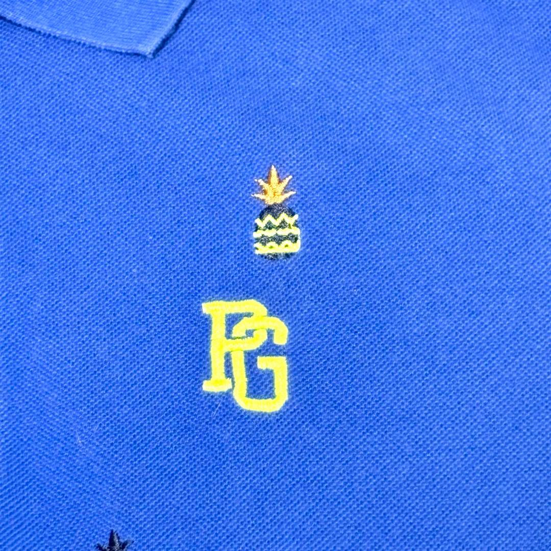 【極美品】パーリーゲイツ　半袖ポロシャツ　ブルー　パイナップル　ゴルフ M