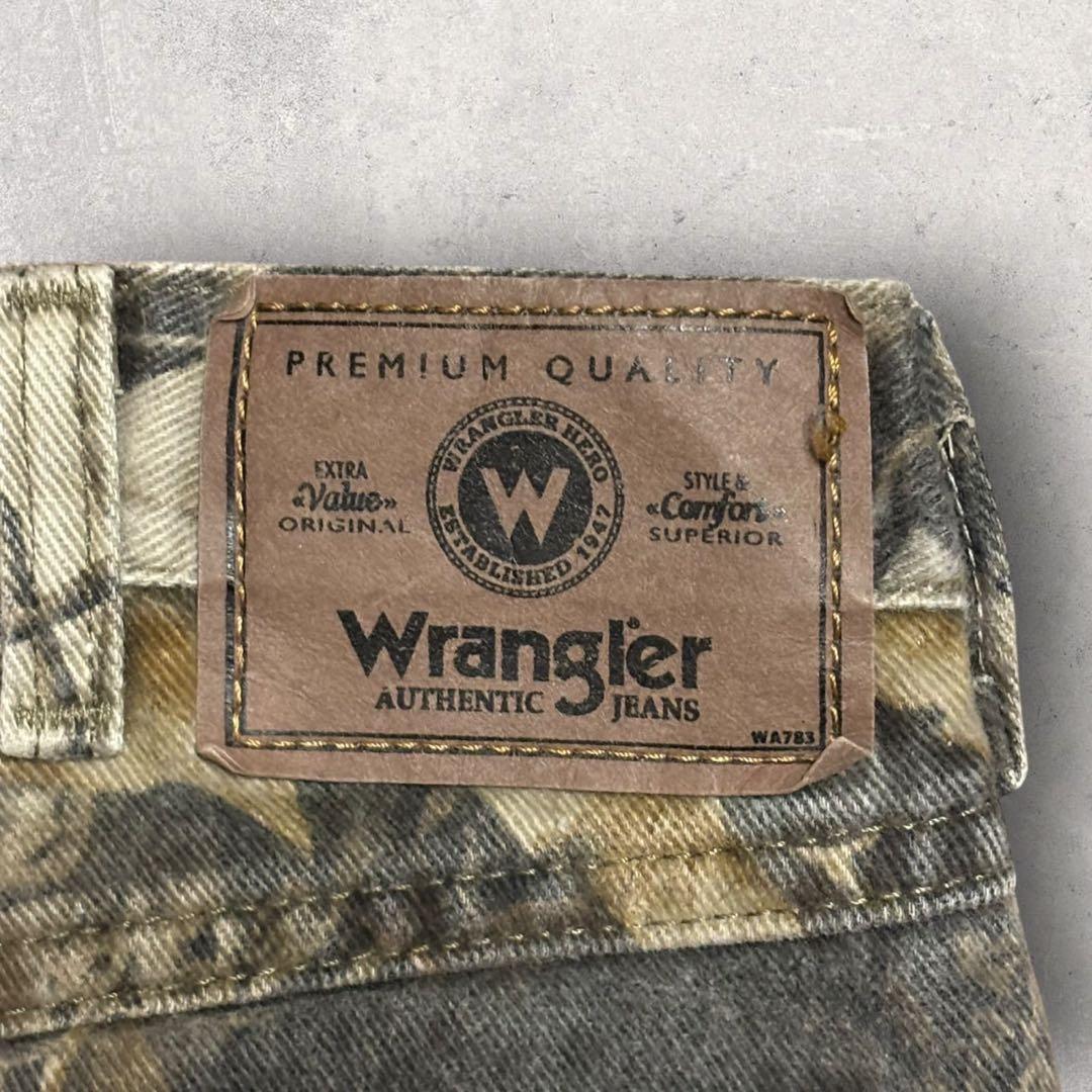 【ラングラー】ダブルニーパンツ　リアルツリー柄　30×30 人気モデル　j