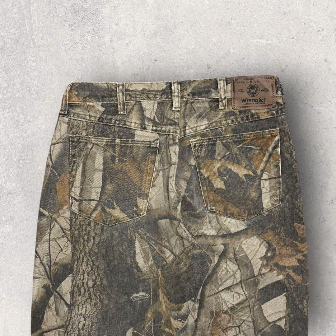 【ラングラー】ダブルニーパンツ　リアルツリー柄　30×30 人気モデル　j