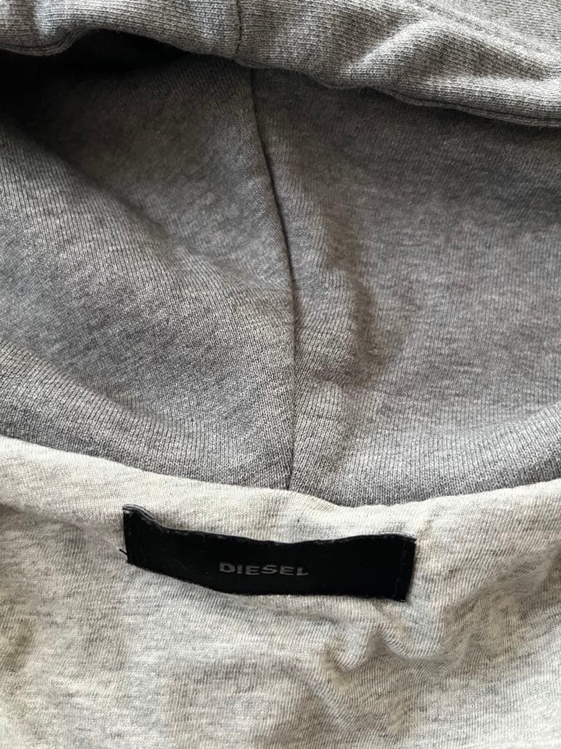 【未使用】DIESELディーゼル ダメージ加工 袖デニムパーカー