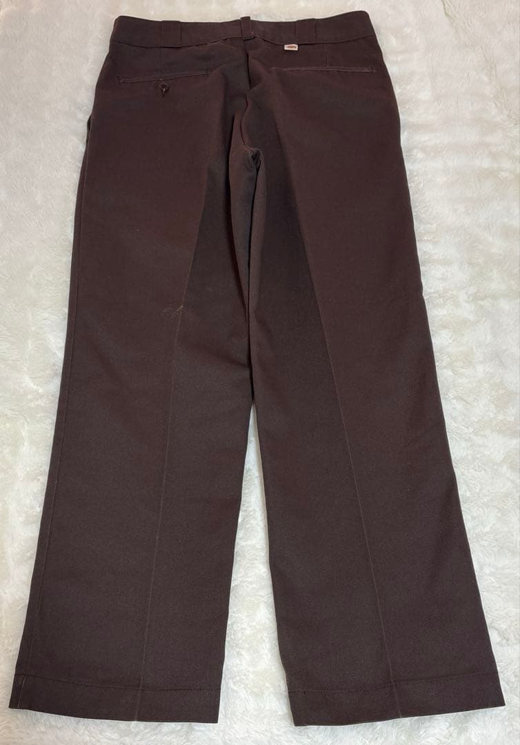 80s USA製 Dickies874 ブラウン チビタグ ワークパンツ 茶