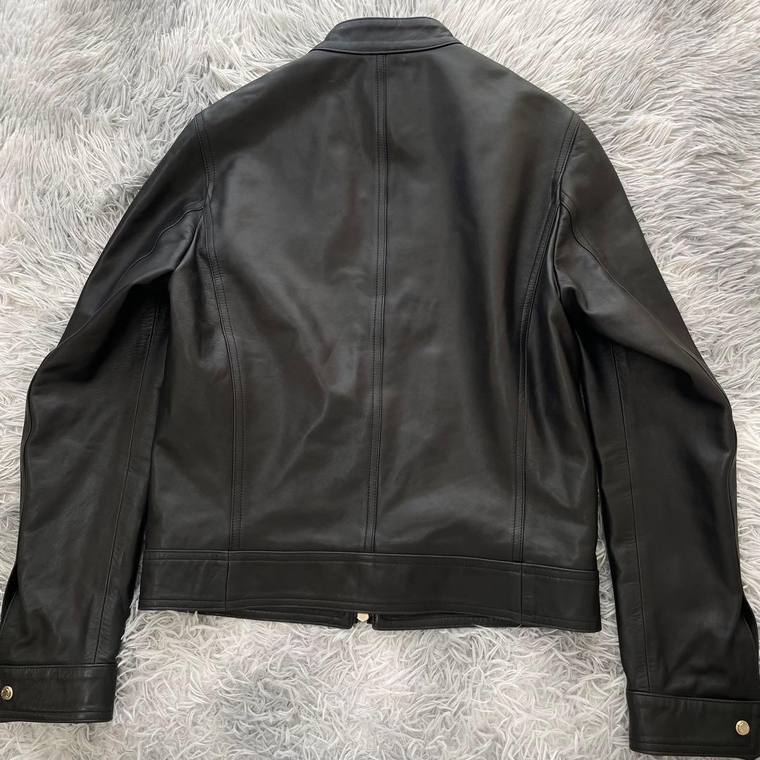 超美品　EMMETI ジャケット　シングルライダース　ブラック　44 JURI