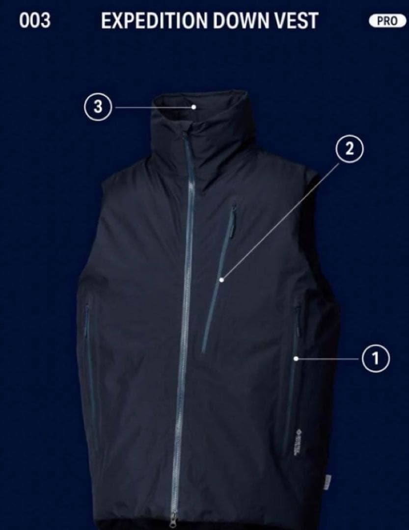 ジャケット・アウター DAIWA LIFESTYLE DOWNVEST GORE-TEX NAVY M