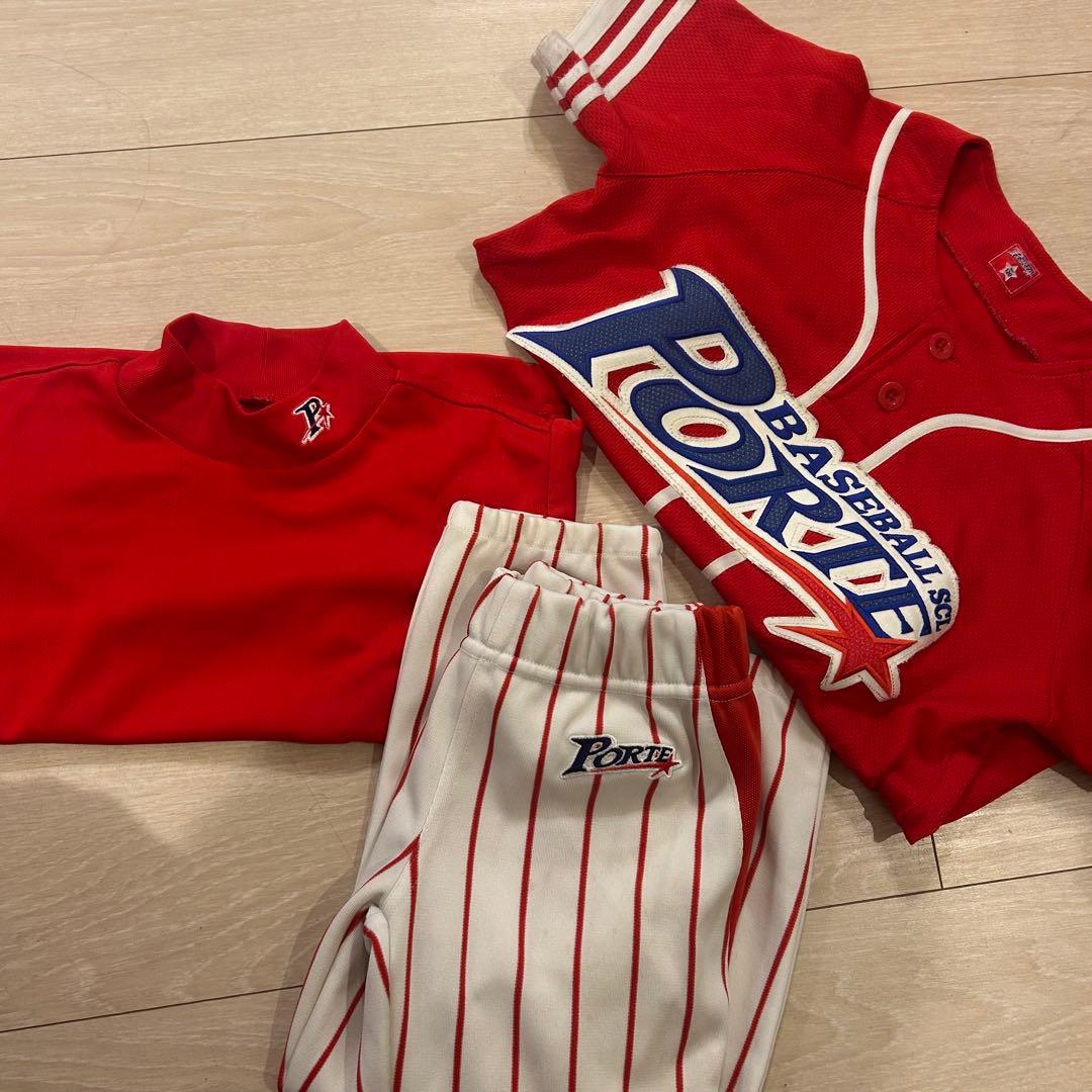 Porte 赤 ユニフォーム 練習着 130サイズ