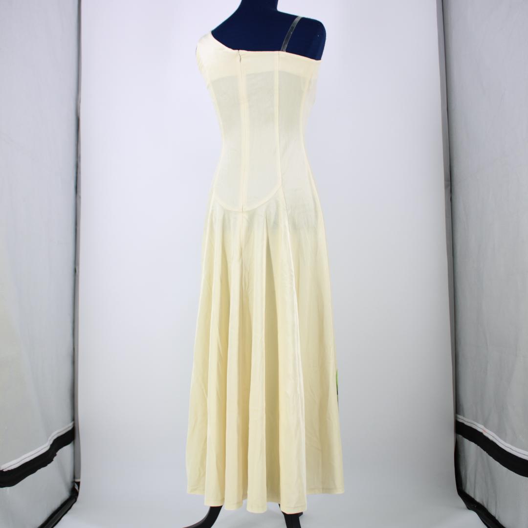 【日本製 フラダンス衣装】アイボリー ALOHA STANDARDS ワンピース