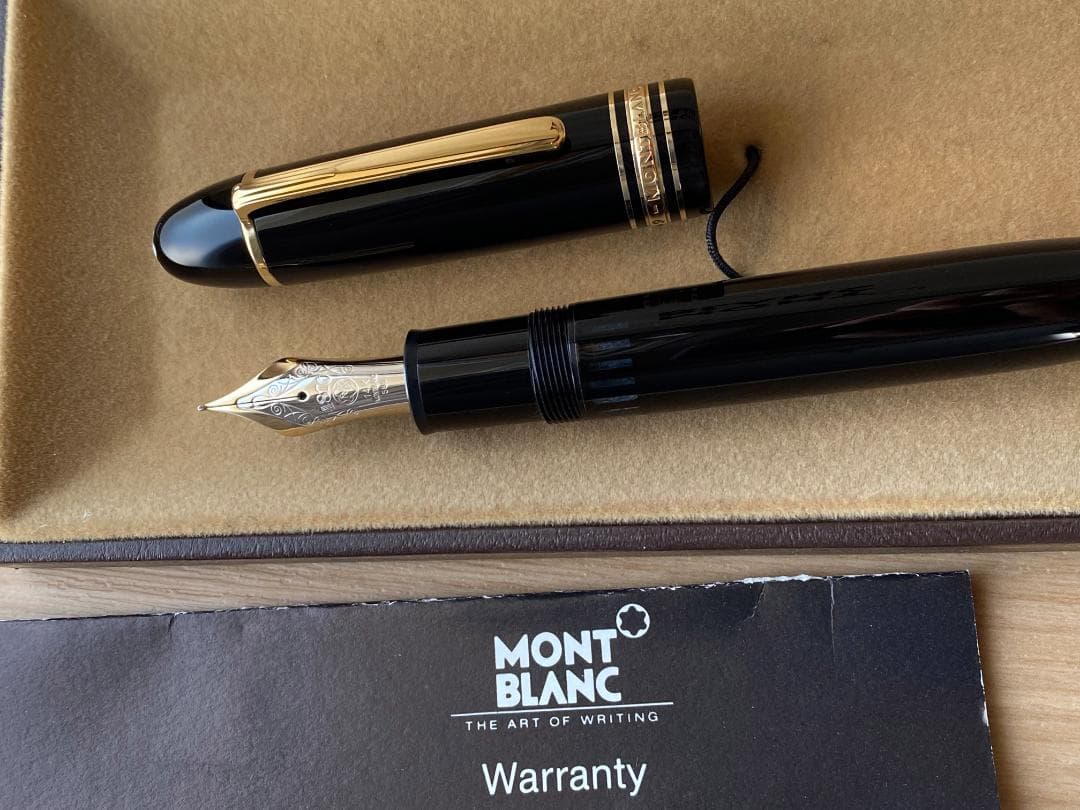 美品 モンブラン 149 14K 中字 エボナイト製 吸入式 ゴールド 万年筆