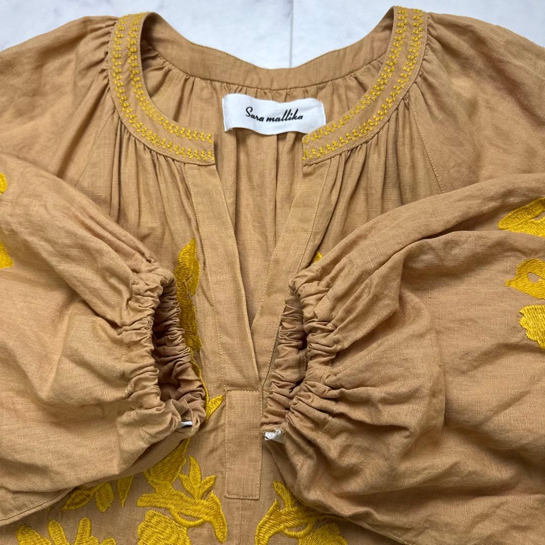 【美品】 Sara mallika サラマリカ フラワー刺繍カラードレス