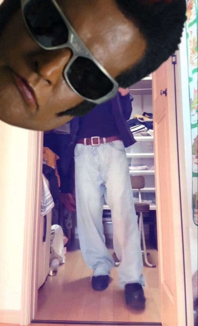 POLAR SKATE CO BIG BOY似ライトブルー バギーデニム 風