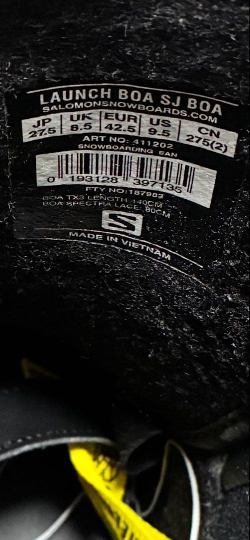 20-21 SALOMON LAUNCH BOA (27.5cm / 箱無し)