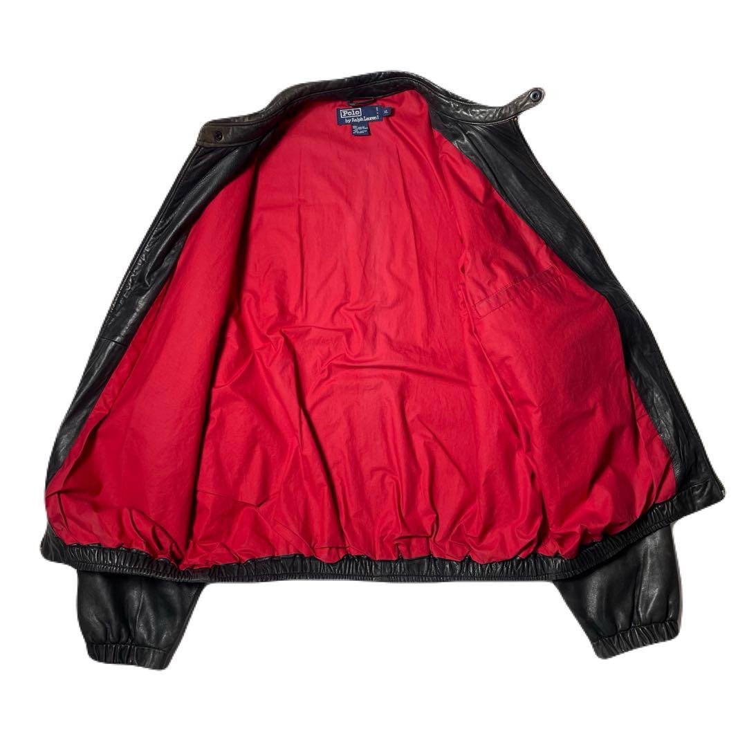 り*す様 【極上】90s 00s ラルフローレン レザージャケット ポニー無し