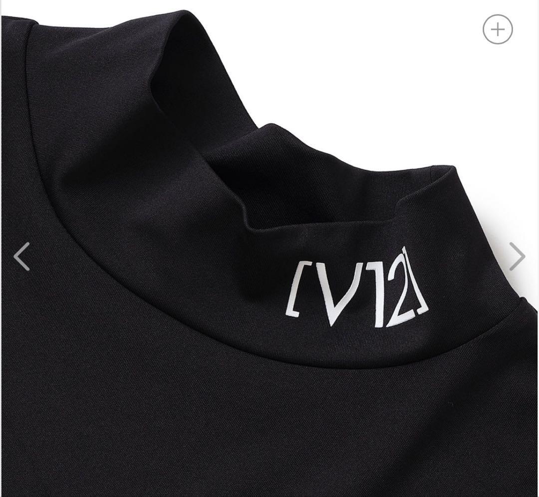 【新品】V12 30%OFF　モックハイネックシャツ 黒　レディース