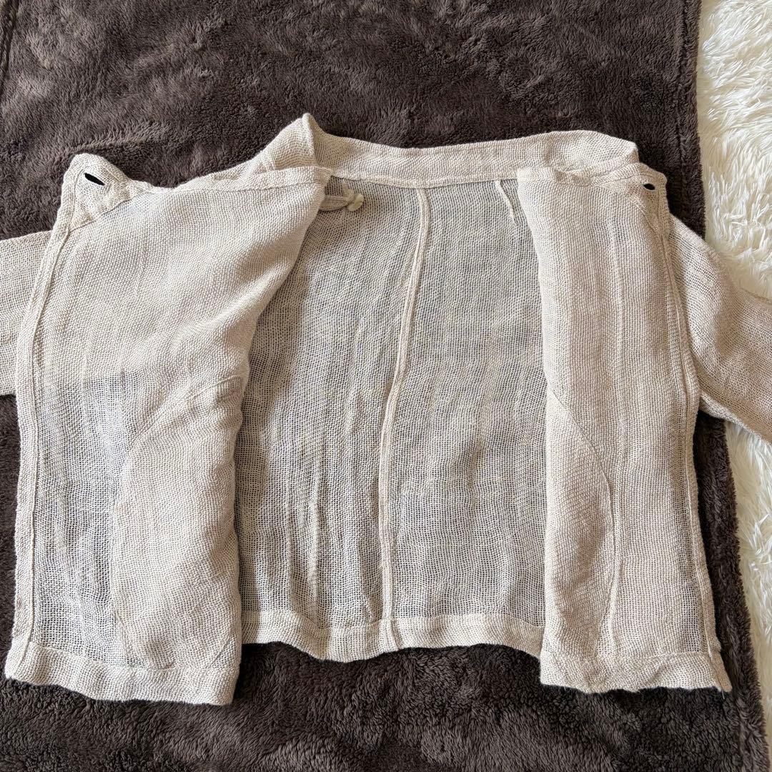 センソユニコ Cube Cube 麻 ジャケット 羽織り カーディガン アシメ