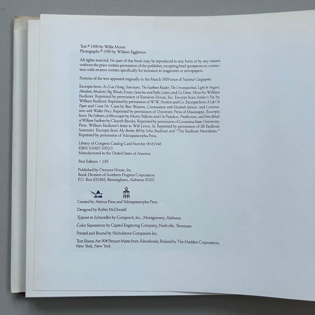 アート・デザイン・音楽 William Eggleston FAULKNER'S MISSISSIPPI