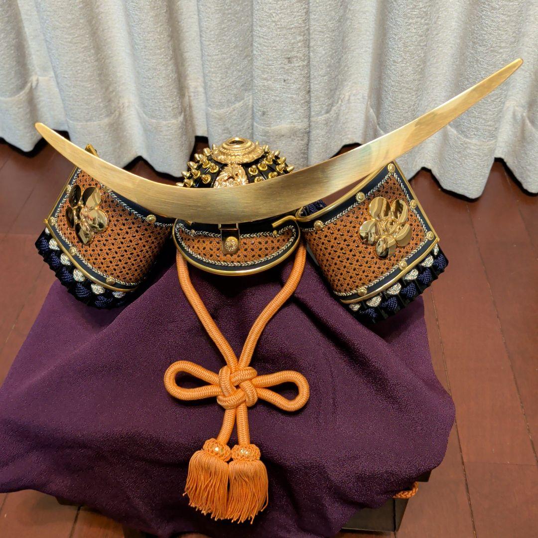 伊達政宗 兜飾り 12号 五月人形 端午の節句 三日月前立て