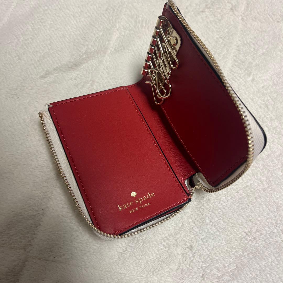 【美品】kate spade NEW YORK てんとう虫柄キーケー