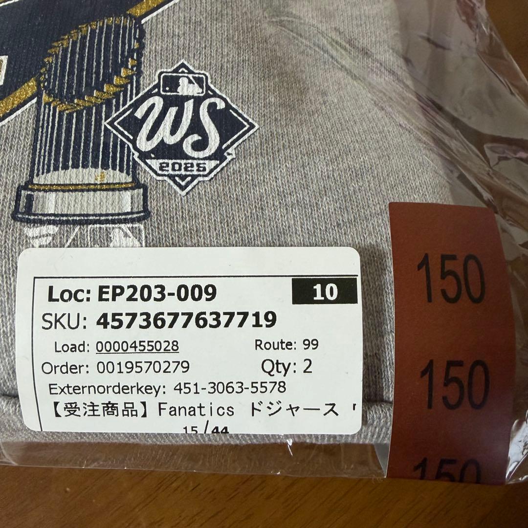 LAドジャース2025 ワールドシリーズチャンピオン フーディ150