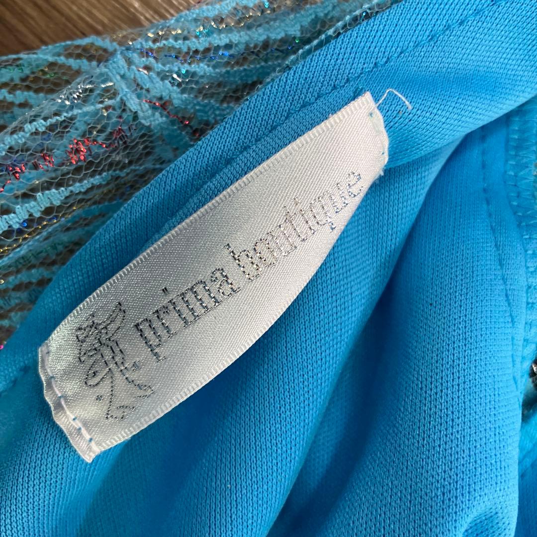 3.4 prima boutique 社交ダンス ドレス スカイブルー フリル