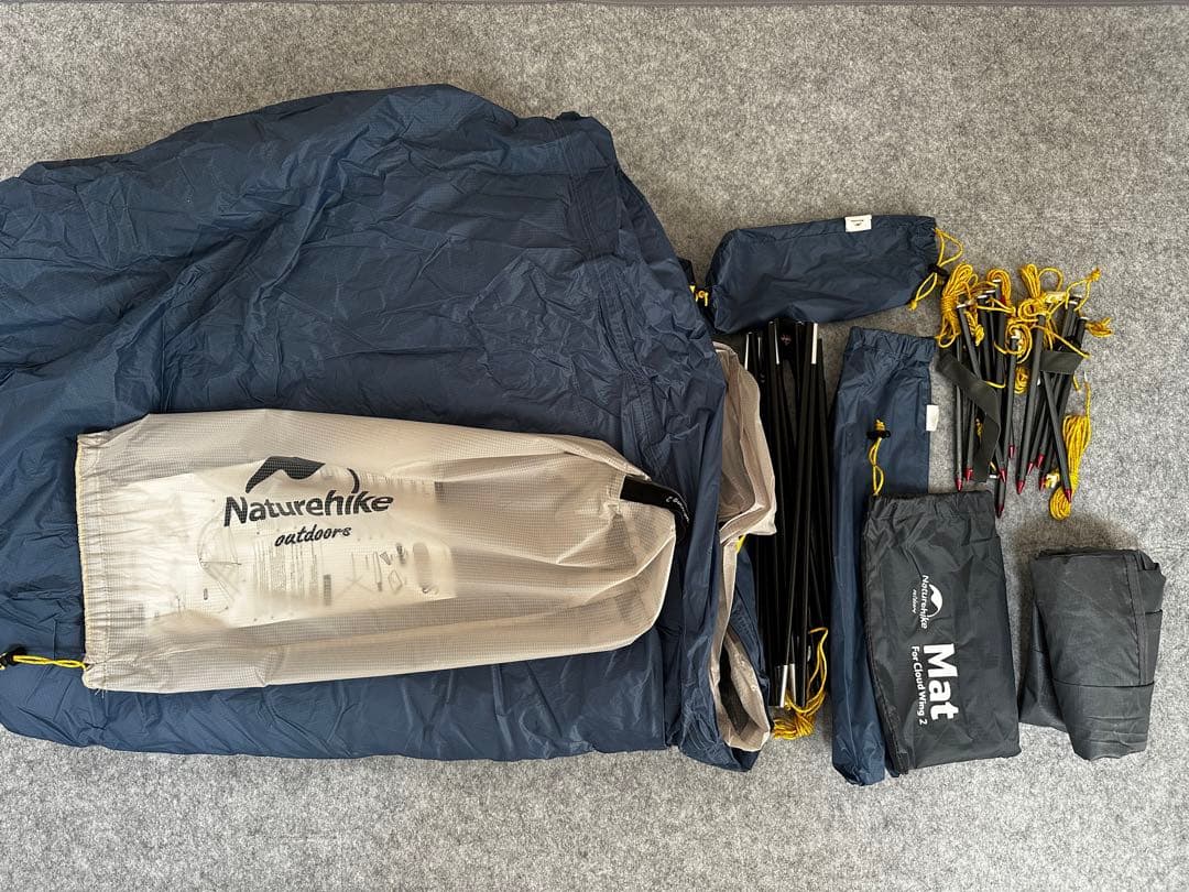 Naturehike 2人 テント cloud wing 2 15d + Mat
