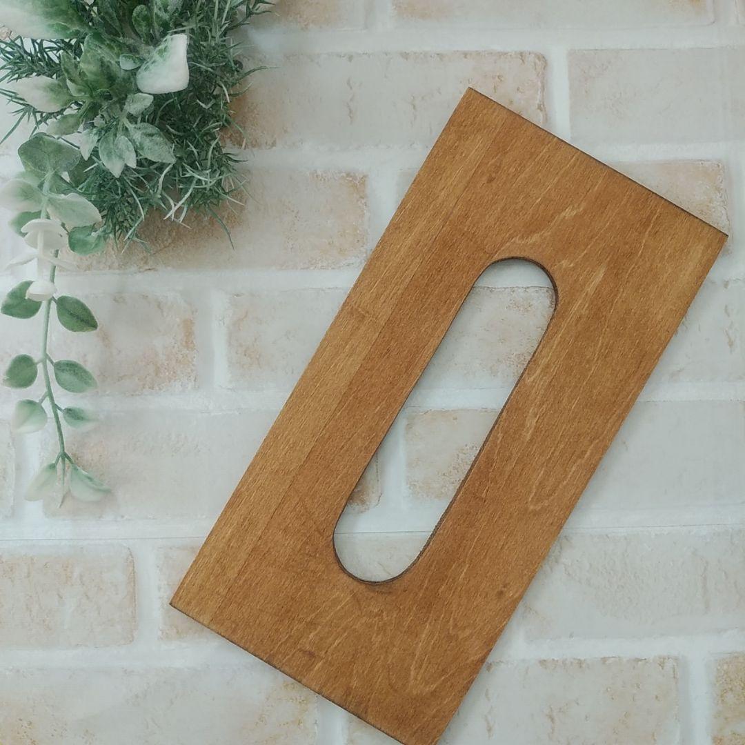 木製ボックスティッシュケース  ハンドメイド  008