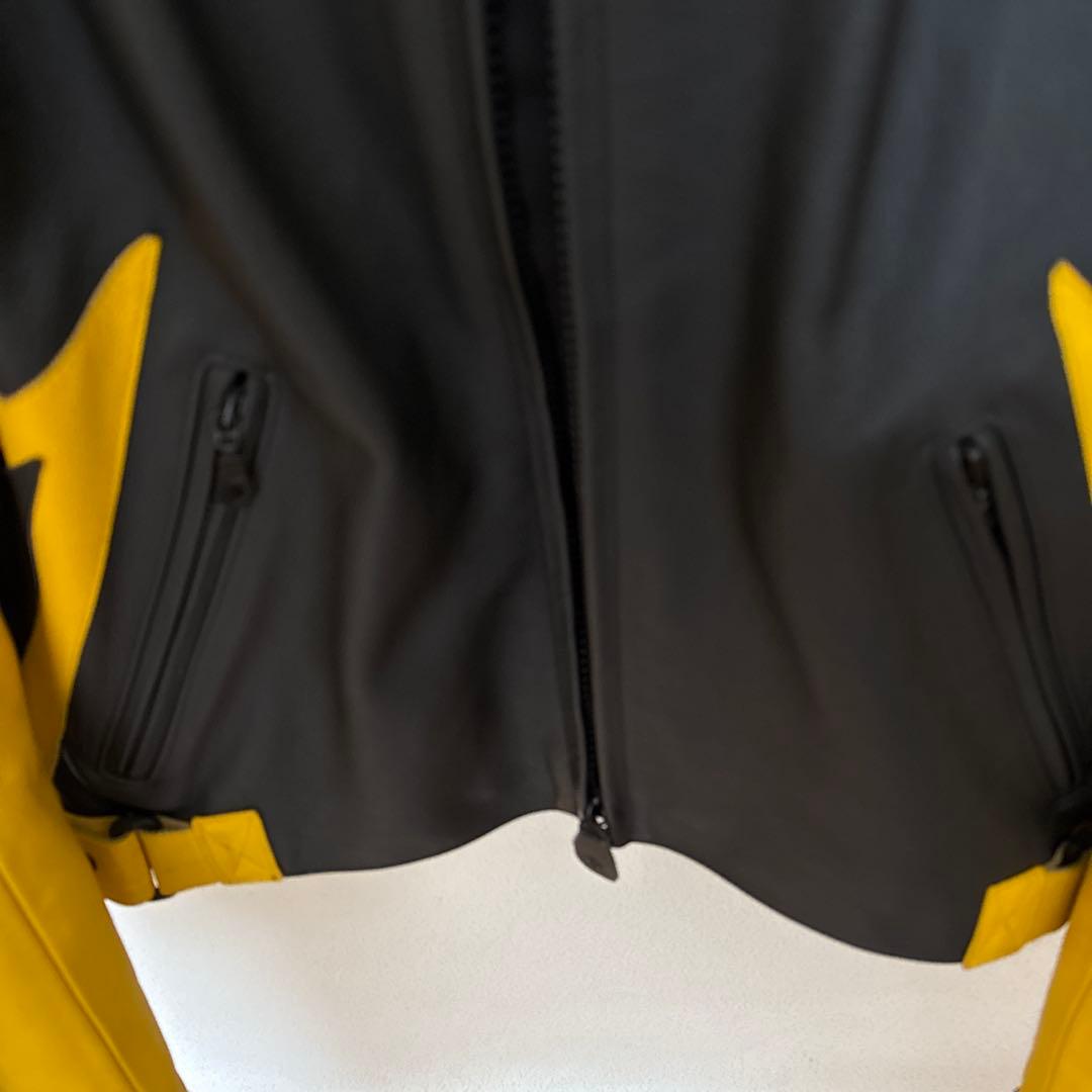 希少☘️Daineseバイク用レザージャケット黒/黄❣️最終価格❣️ サイズ48