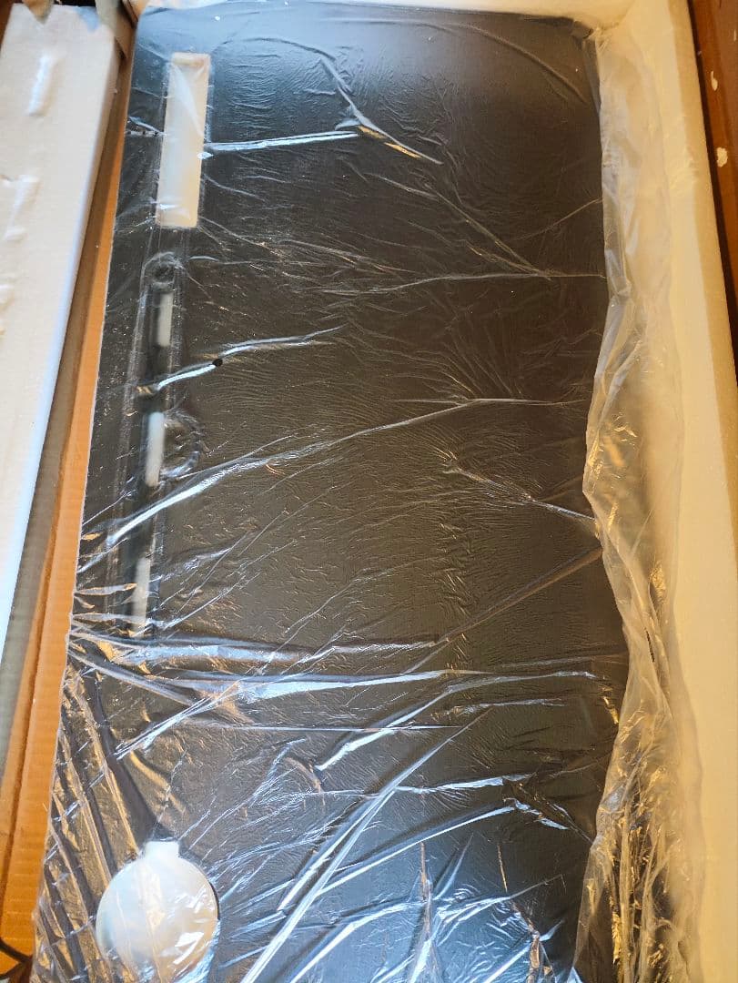 サイドテーブル昇降式 ガス圧昇降ベッドテーブル PCテーブル (ブラック)