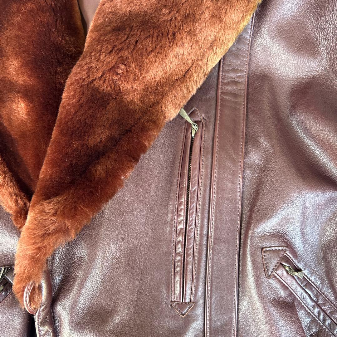 OLIVIER MASSUGER ラムレザー　レザージャケット　ダブル　L