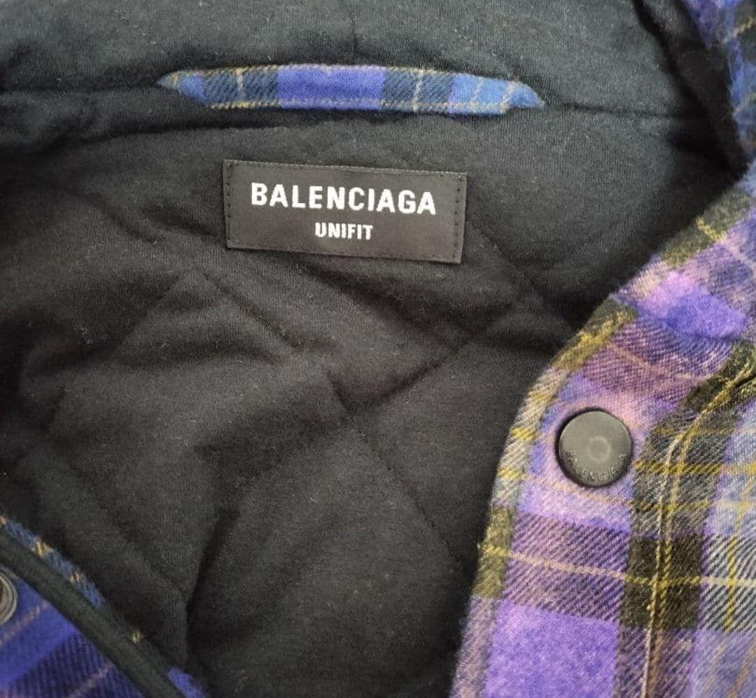 BALENCIAGA UNIFIT フード付きシャツジャケット 紫 XXS