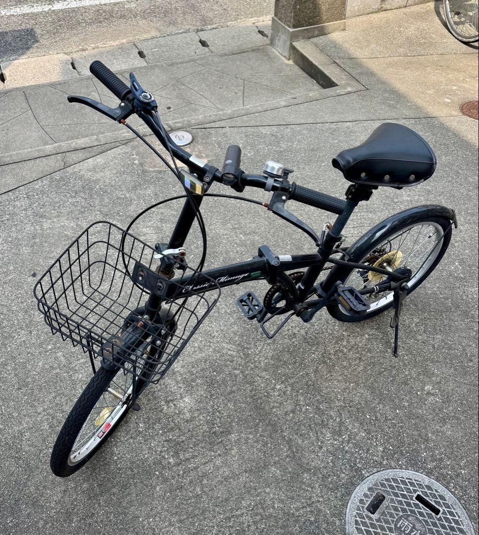 美品】折りたたみ自転車 外装6段変速付 (西宮北口エリア引取限定)
