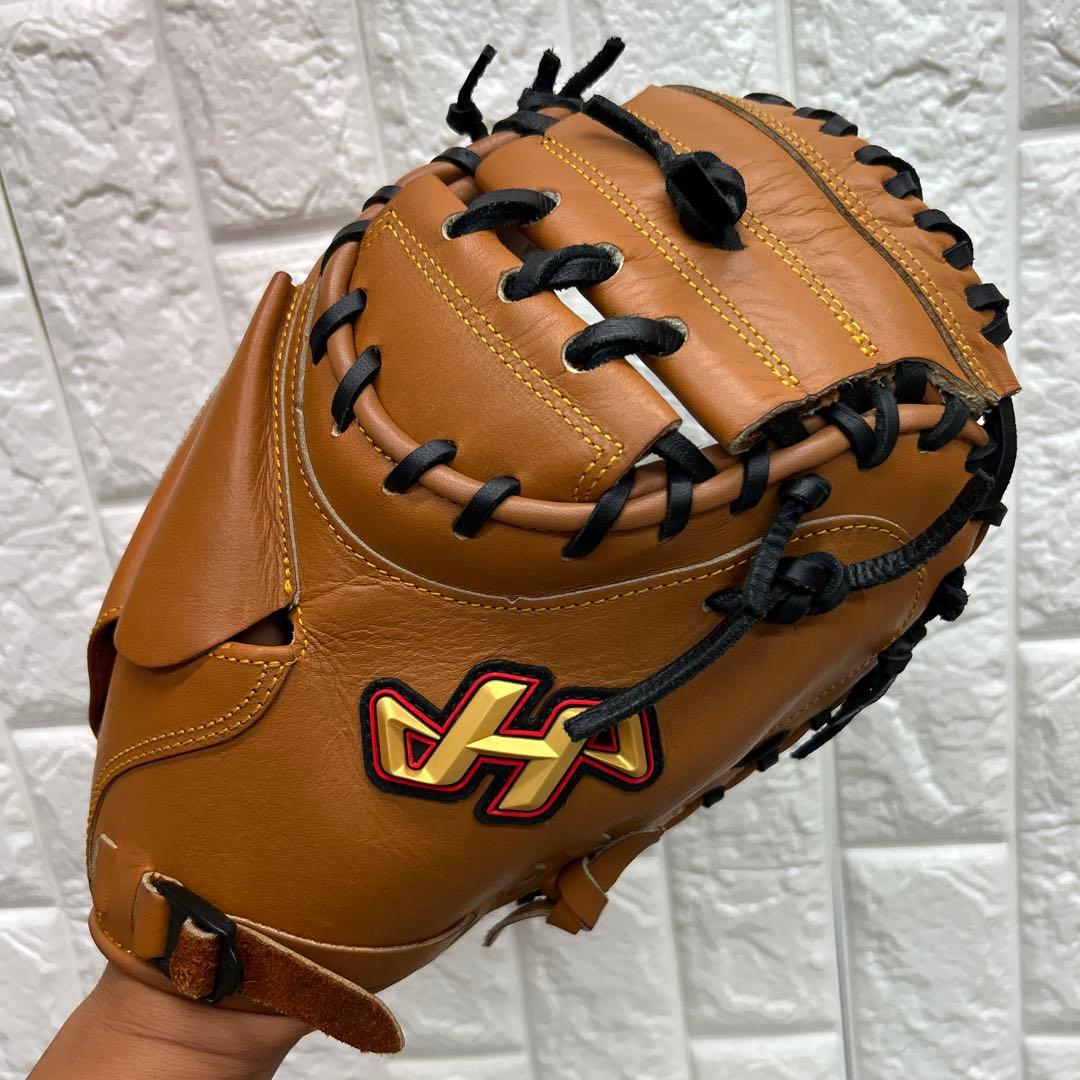【美品】野球 グローブ 軟式 一般 キャッチャーミット ハタケヤマ