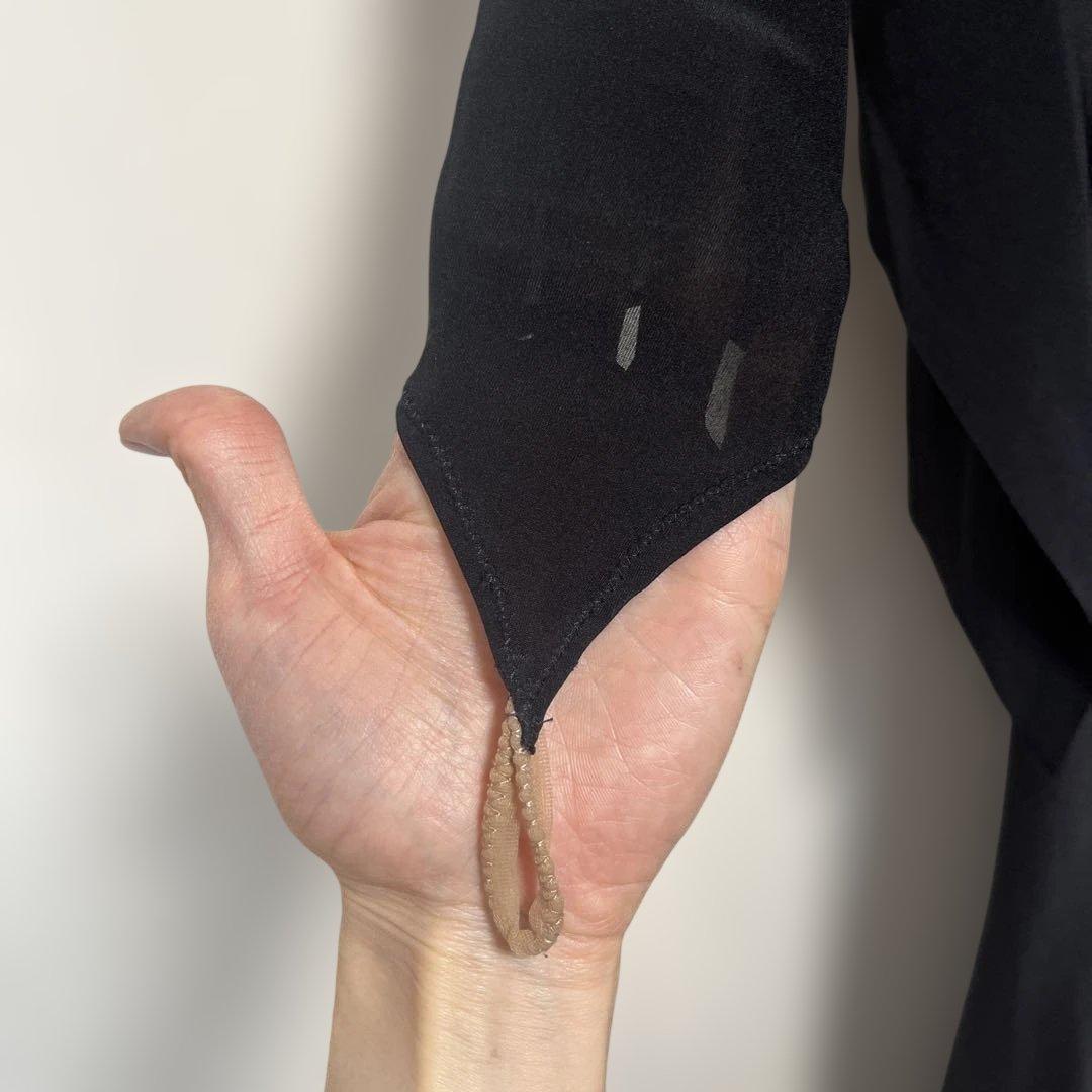 社交ダンス　ブラック　ドレープ付きワンピース訳あり