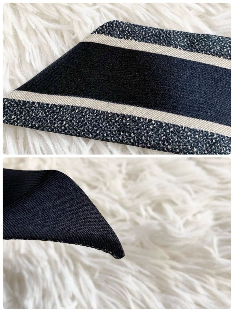 クリスチャンディオール　ミッツァ　トロッター　オブリーク　リボンスカーフ　シルク