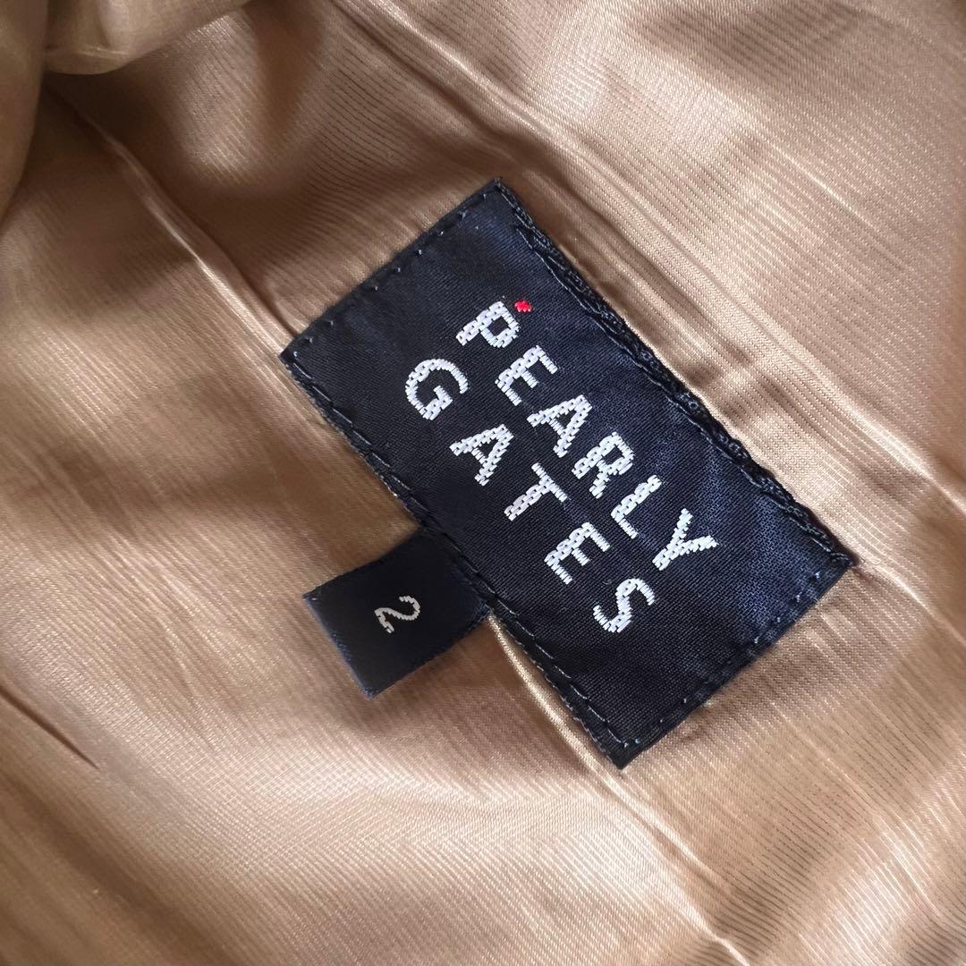 Pearly gates パーリーゲイツ　中綿入り　ダウンパンツ　蓄熱　ロゴ　金