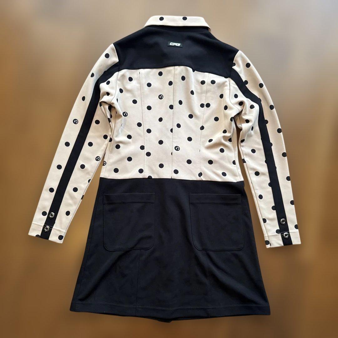 期間限定値下げ【美品】CPG GOLF ドット柄長袖ワンピース Mサイズ