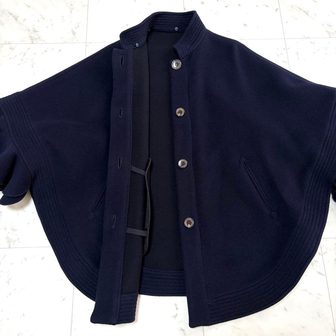 美品 Sov. ソブ アンゴラ100% ポンチョ ケープコート フリル