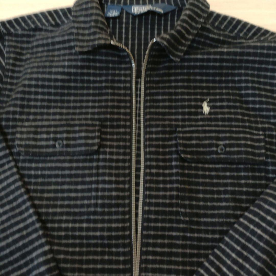 Polo Ralph Lauren ジップアップジャケット 黒と白のボーダー