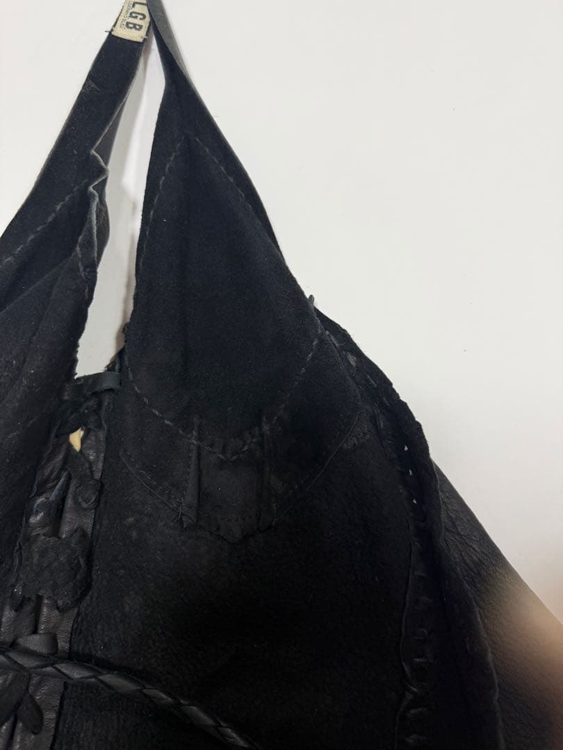 LGB レザーブラックビスチェ