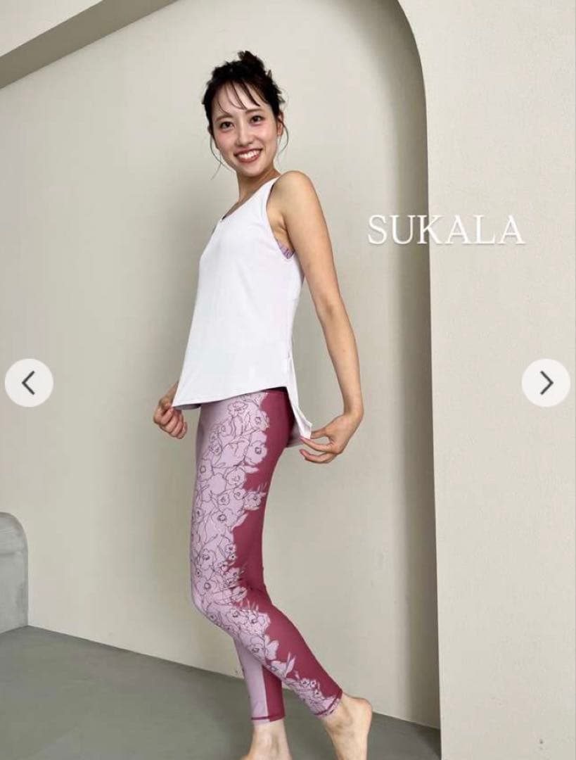 ★新品タグ付★【SUKALA】ドローイングフラワーセパレートタンクトップ★