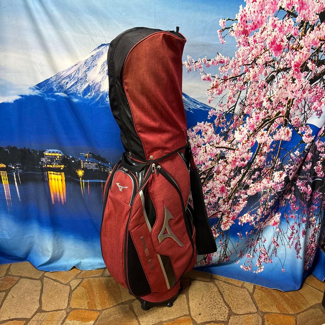 寶BW-1165 mizuno ミズノ カート式 キャディバッグ レッド