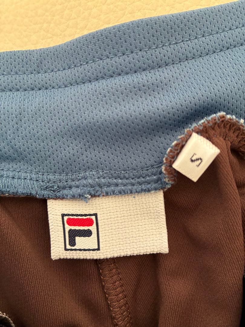 FILA テニスウェア セットSサイズ 青/ブラウン チェック柄