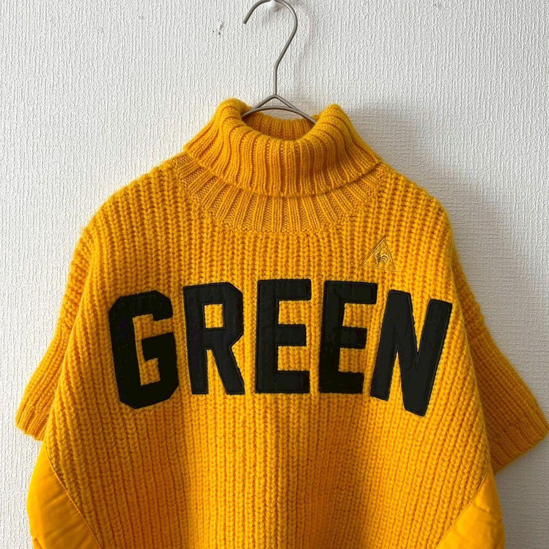 ルコックスポルティフ▶半袖ニット M イエロー 未使用タグ付 春ゴルフ