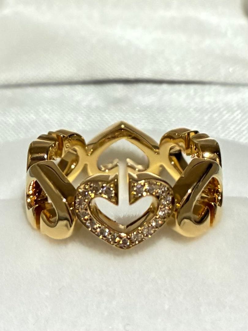 Cartier cハートリングPダイヤ/イエローゴールド