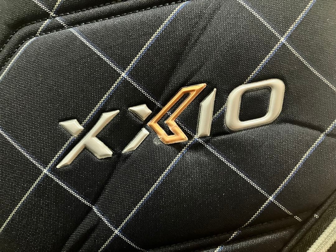 ダンロップXXIO チェック柄キャディバッグ ネイビー GGC-X142